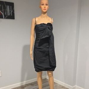 BCBGMaxAzria Black Ruched Mini Dress